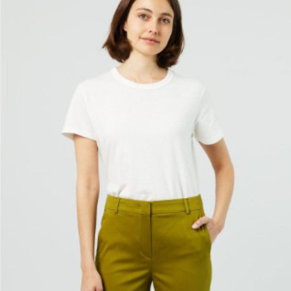 MaxMara - Olive Green Long Satin Trouser - BNWT - SZ 12 - Picture 6 of 9